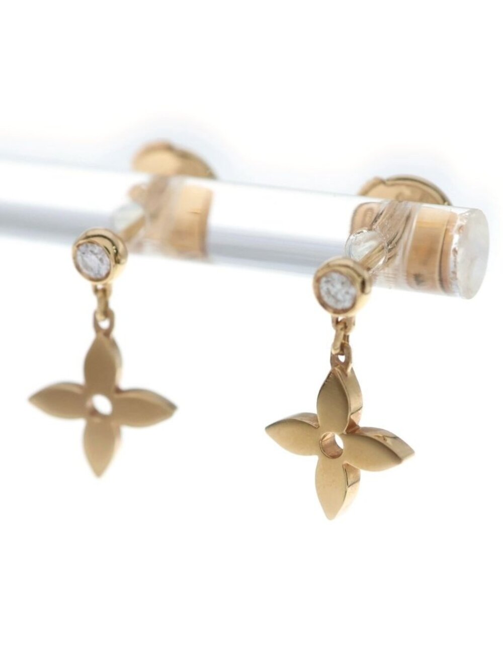 Louis Vuitton Monogram Idylle Earrings Pink Gold